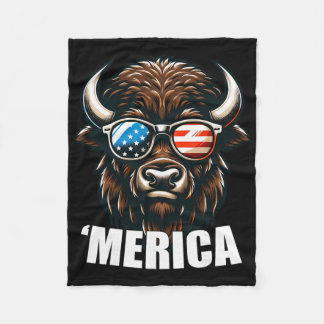 Couverture Polaire Bison d'Amérique drôle patriotique américain États