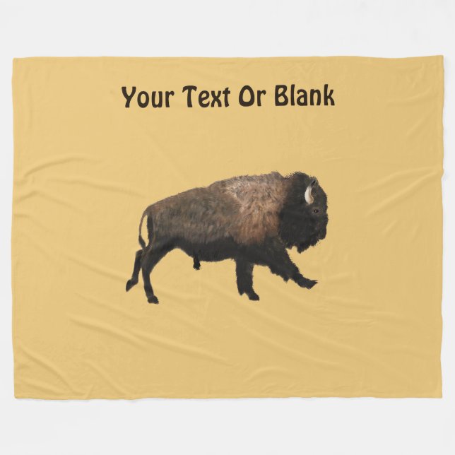 Couverture Polaire Bison galopant (Devant (Horizontal))