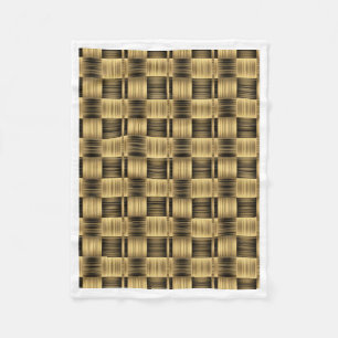 Couverture Polaire Bla en laine polaire à motif tissé panier rustique