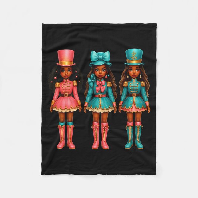 Couverture Polaire Black Girl Nutcracker Christmas Nk Nutcracker Xmas (Devant)