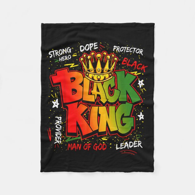 Couverture Polaire Black King Man Of God Strong Hero Black History Me (Devant)