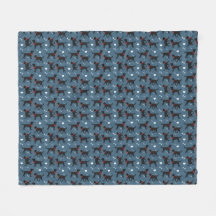 Black Labs Labrador Retriever Blue Motif
