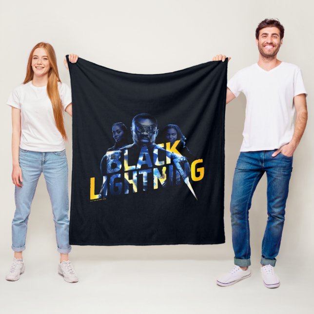 Couverture Polaire Black Lightning Heroes (En situation)
