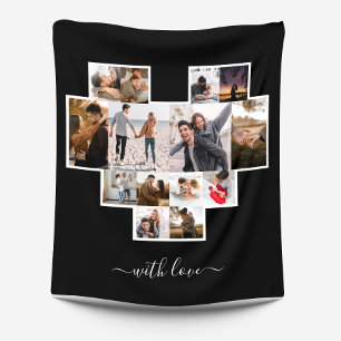 Couverture Polaire Black Love Photo Collage