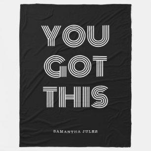 Couverture Polaire Black Personnalisé VOUS AVEZ EU CETTE MOtivation