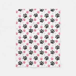 Couverture Polaire Black Pink Paw