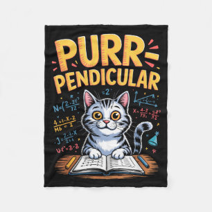 Couverture Polaire Blague de chat de maths perpendiculaire 