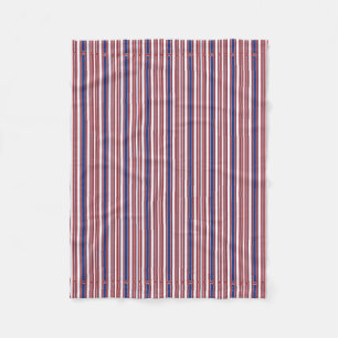 Couverture Polaire Blanc et bleu rouges