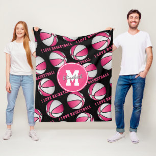 Couverture Polaire blanc rose J'adore la salle de sport de la fille d