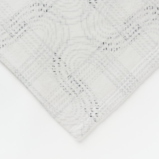 Couverture Polaire Blanc solide texturé. (Coin)