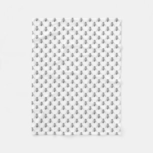 Couverture Polaire Blanche d'abeilles miel Cute Bee Art Blanche polai