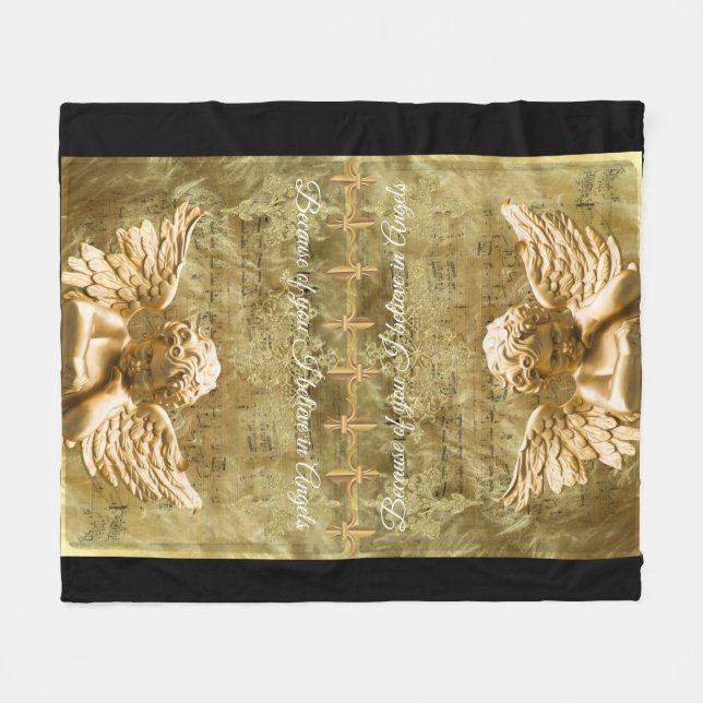 Couverture Polaire Blanche de la flotte d'Angel (Devant (Horizontal))