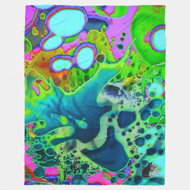 Couverture Polaire Blanche de la flotte de jus de masseuse (Devant)