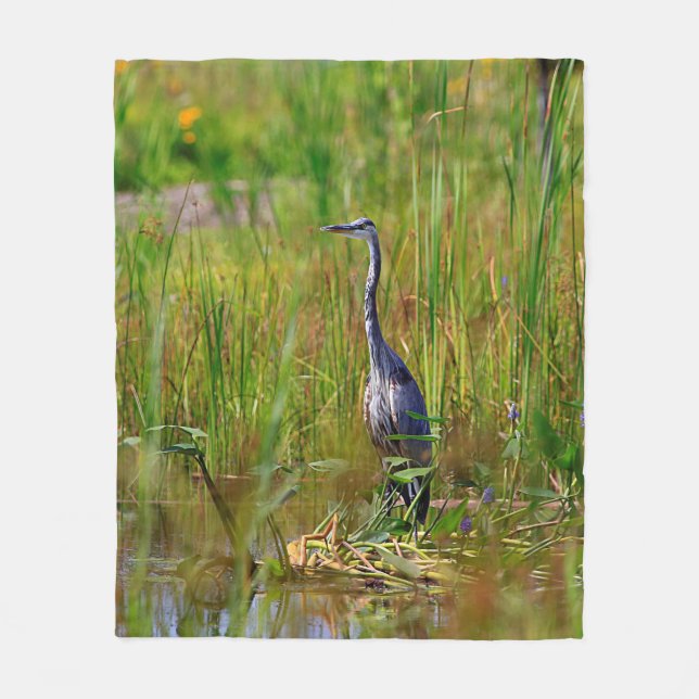 Couverture Polaire Blanche de la flotte du Grand Héron bleu (Devant)