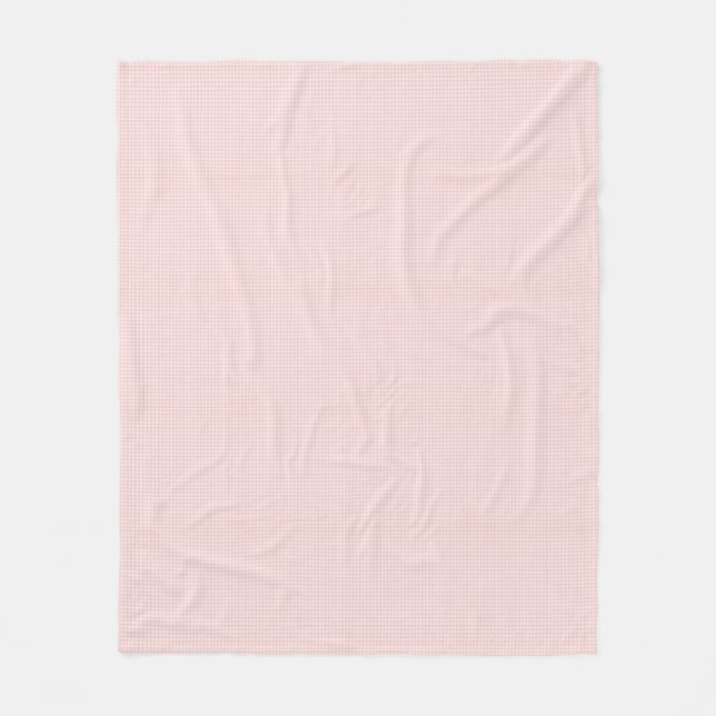 Couverture Polaire Blanche en En vichy polaire rose et blanc clair (Devant)