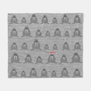 Couverture Polaire Blanche en molleton Walrus