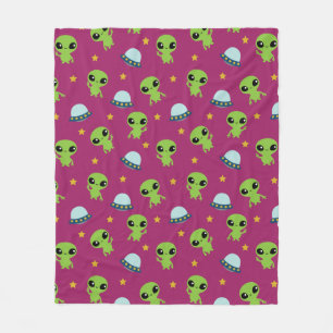 Couverture Polaire Blanche en polaire Alien