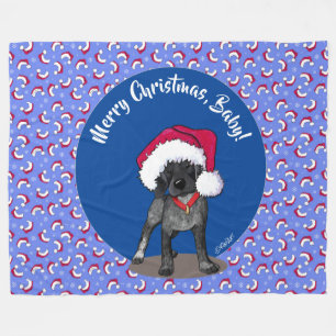 Couverture Polaire Blanche en polaire bretonne noire