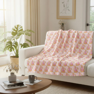 Couverture Polaire Blanche en polaire Rapunzel