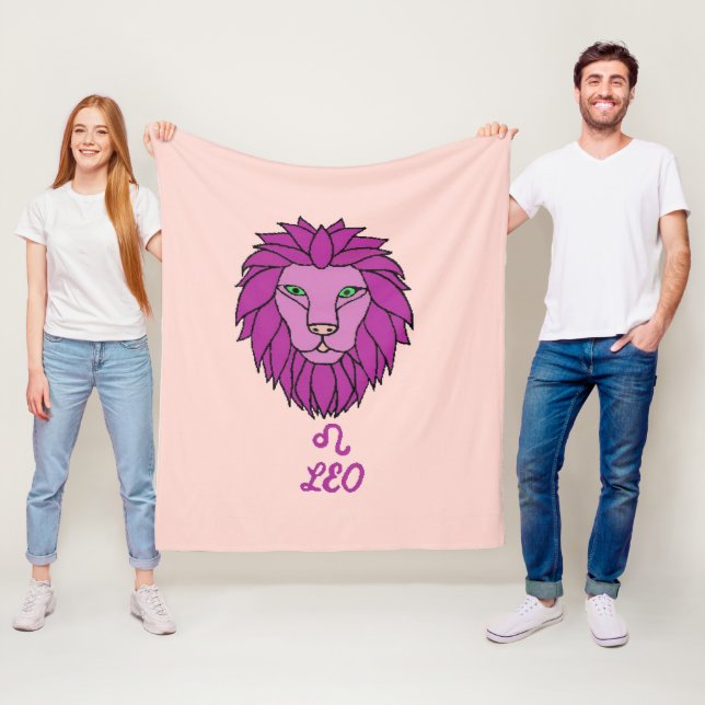 Couverture Polaire Blanche Leo Fleece (En situation)