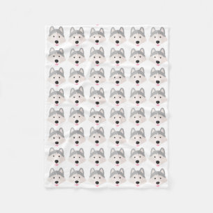 Couverture Polaire Blanche polaire argent Husky Love