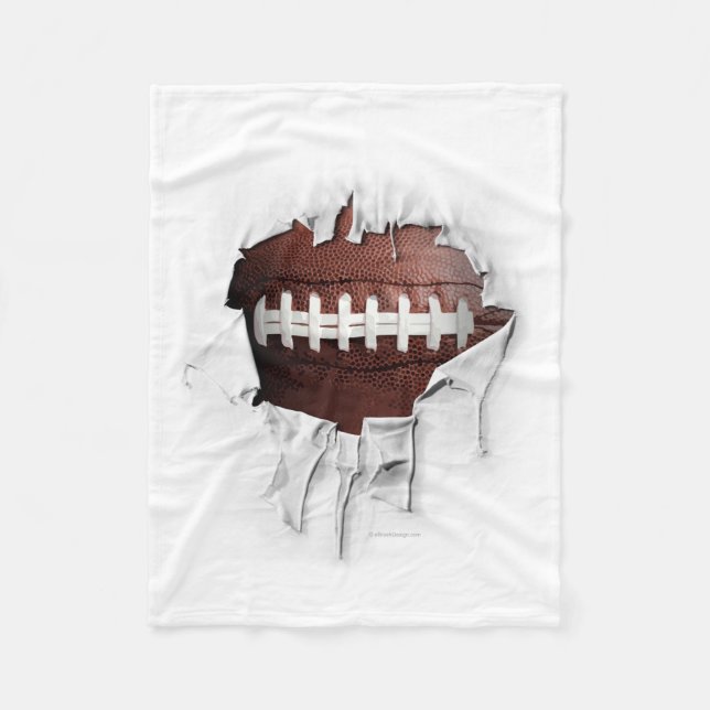 Couverture Polaire Blanche polaire blanche de football déchirée (Devant)