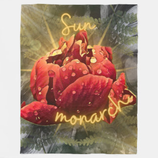 Couverture Polaire Blanche Sherpa aux fleurs