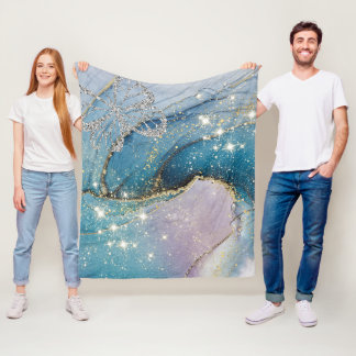 Couverture Polaire Blanches Fleece et Sherpa