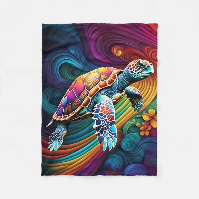 COUVERTURE POLAIRE BLANCHET DE TORTLE ABSTRAIT (Devant)