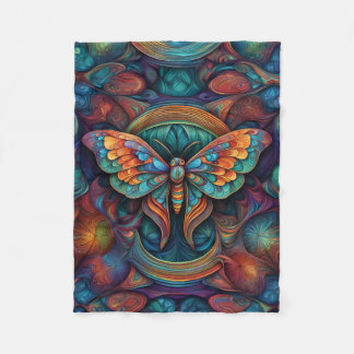 COUVERTURE POLAIRE BLANCHET MOTH ABSTRAIT