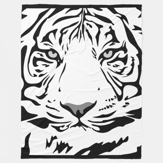 Couverture Polaire Blanchette blanche de la flotte de tigres (Devant)