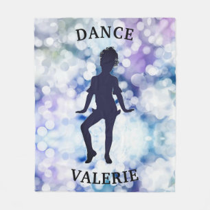 Couverture Polaire Blanchette de danse polaire avec son nom