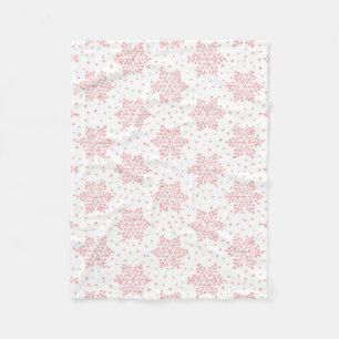 Couverture Polaire Blanchette polaire Pink Snowflakes