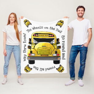 Couverture Polaire Blanchissement personnalisé du bus scolaire