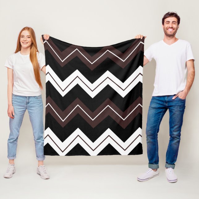 Couverture Polaire Blancs Brown noir (En situation)