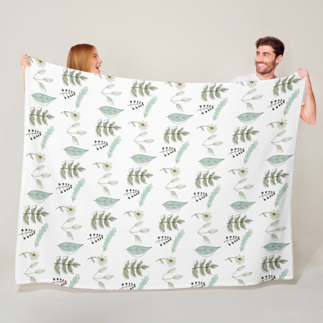 Couverture Polaire Blanket - Summer Leaves (En situation)
