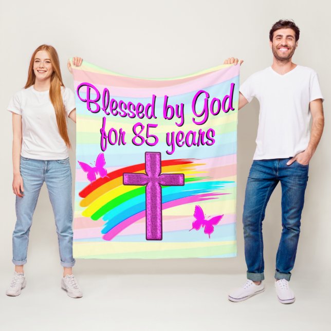COUVERTURE POLAIRE BLESSÉ PAR DIEU PENDANT 85 ANS FLEECE BLANKET (En situation)