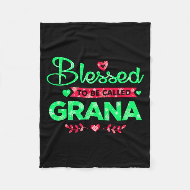 Couverture Polaire Blessed To Be Called Grana Funny Grandma Christmas (Devant)