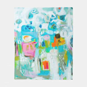 Couverture Polaire Bleu abstrait