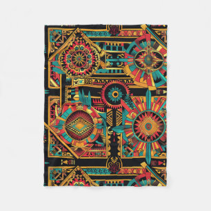 Couverture polaire bleu "Aztec Dream"