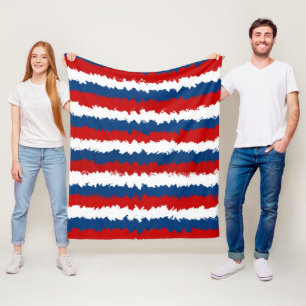 Couverture Polaire Bleu, blanc et rouge Cool