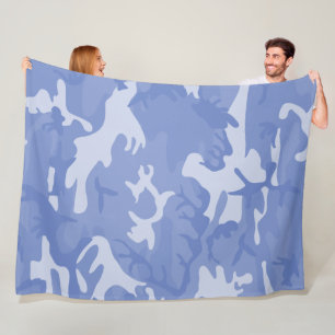 Couverture Polaire Bleu Camouflage