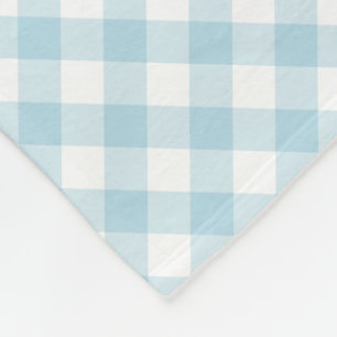 Couverture Polaire Bleu clair En vichy Motif plaid