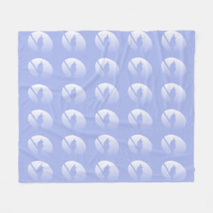 Couverture Polaire Bleu clair Nature calme Oiseau Silhouette