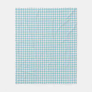 Couverture Polaire Bleu clair Vintage En vichy Motif plat  