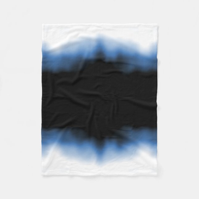 Couverture Polaire Bleu d'Ombre de tache d'encre (Devant)