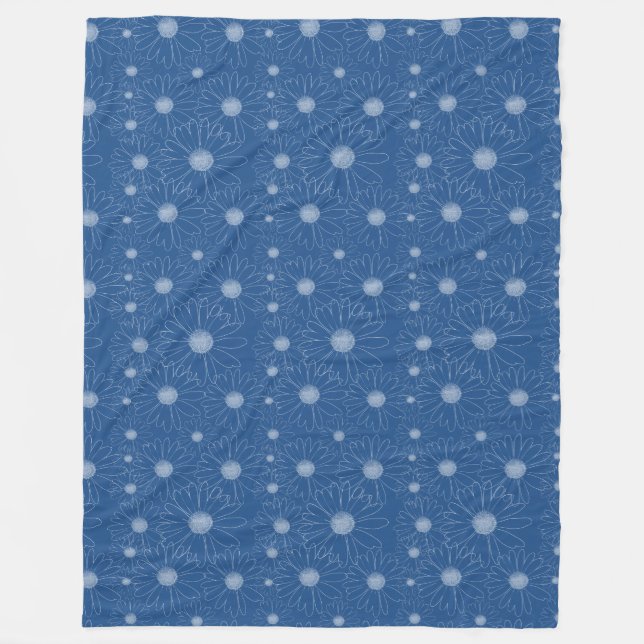 Couverture Polaire Bleu et blanc (Devant)