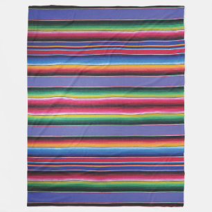 Couverture Polaire Bleu lumineux de Serape d'ouatine d'impression