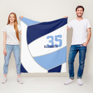 Couverture Polaire bleu marine bleu bleu bleu brillant volleyball