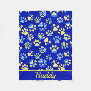 Couverture Polaire Bleu Paws Pet polaire